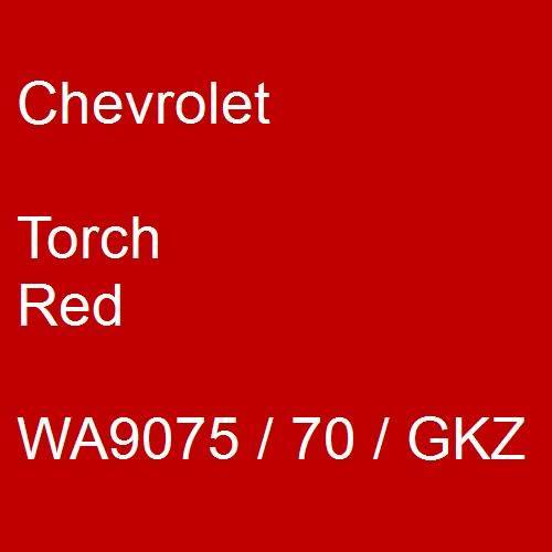 Chevrolet, Torch Red, WA9075 / 70 / GKZ.
